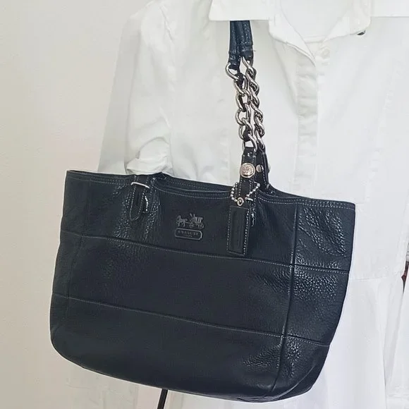 バッグ Coach Trim Madison 20522 Tote Bag Black Coach Trim Madison Tote Bag Black 20522 25×40×12cm | eBay